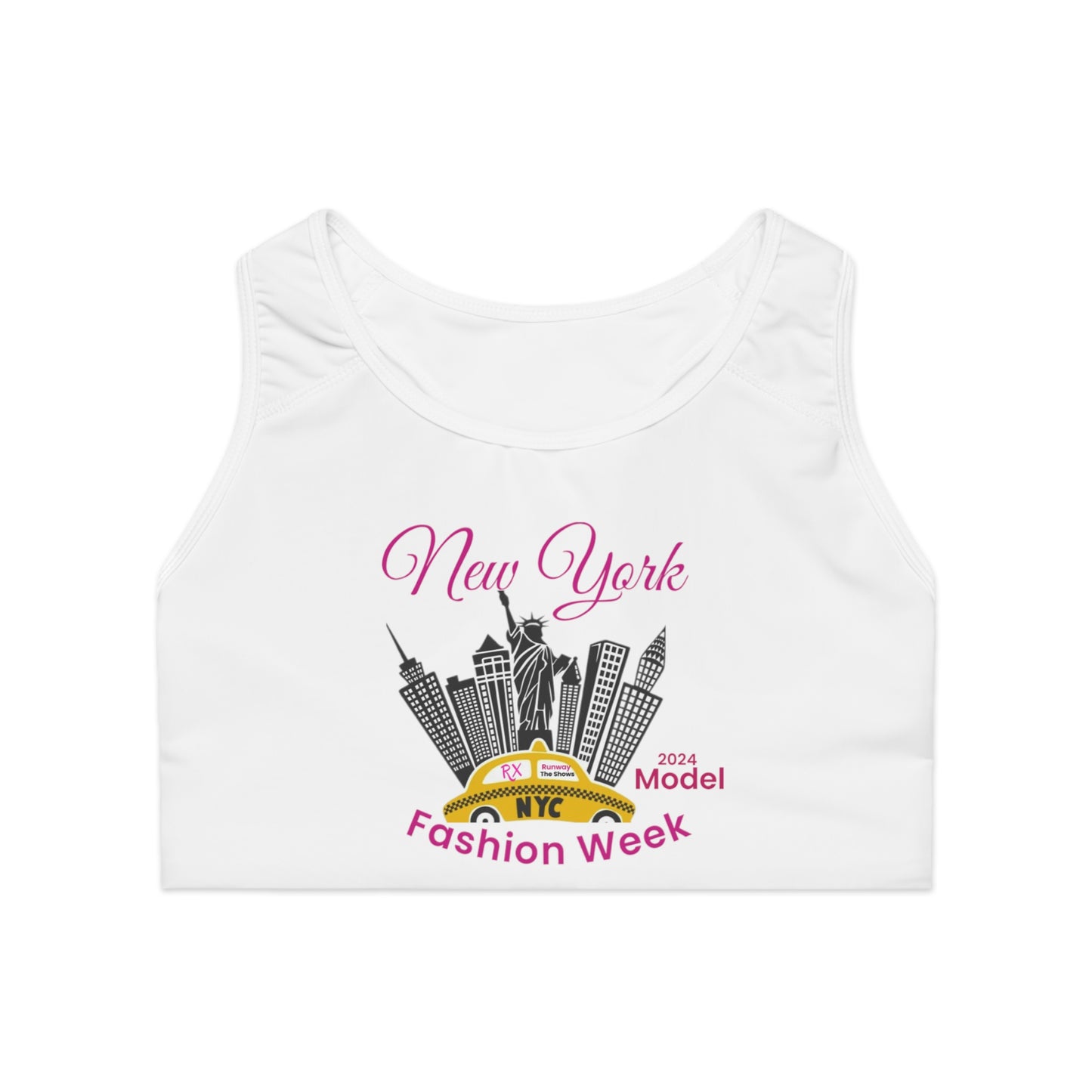 New York Fashion Week Sport Bra in White