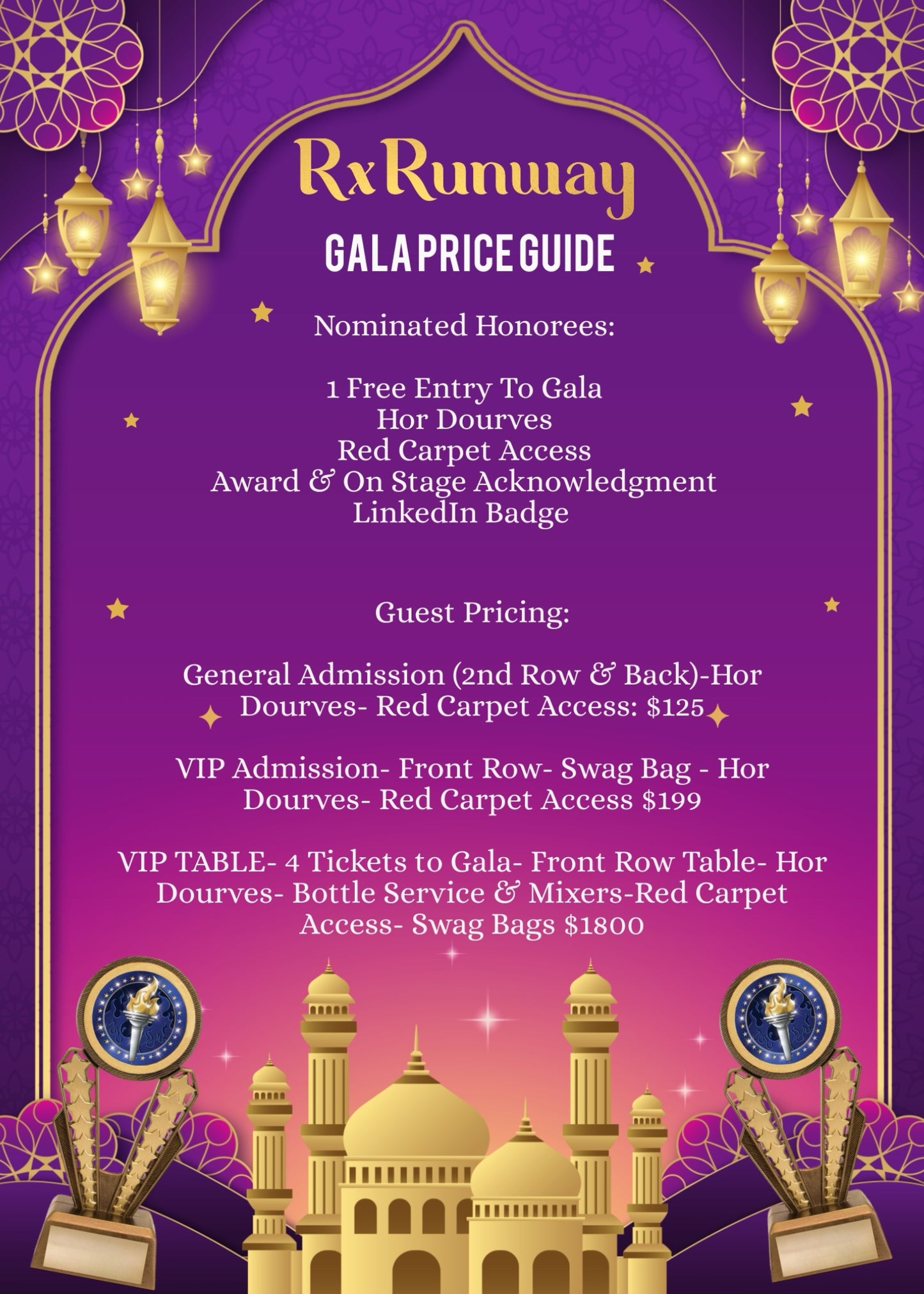 RxRunway Award Fashion Gala Tickets: 02/05/26