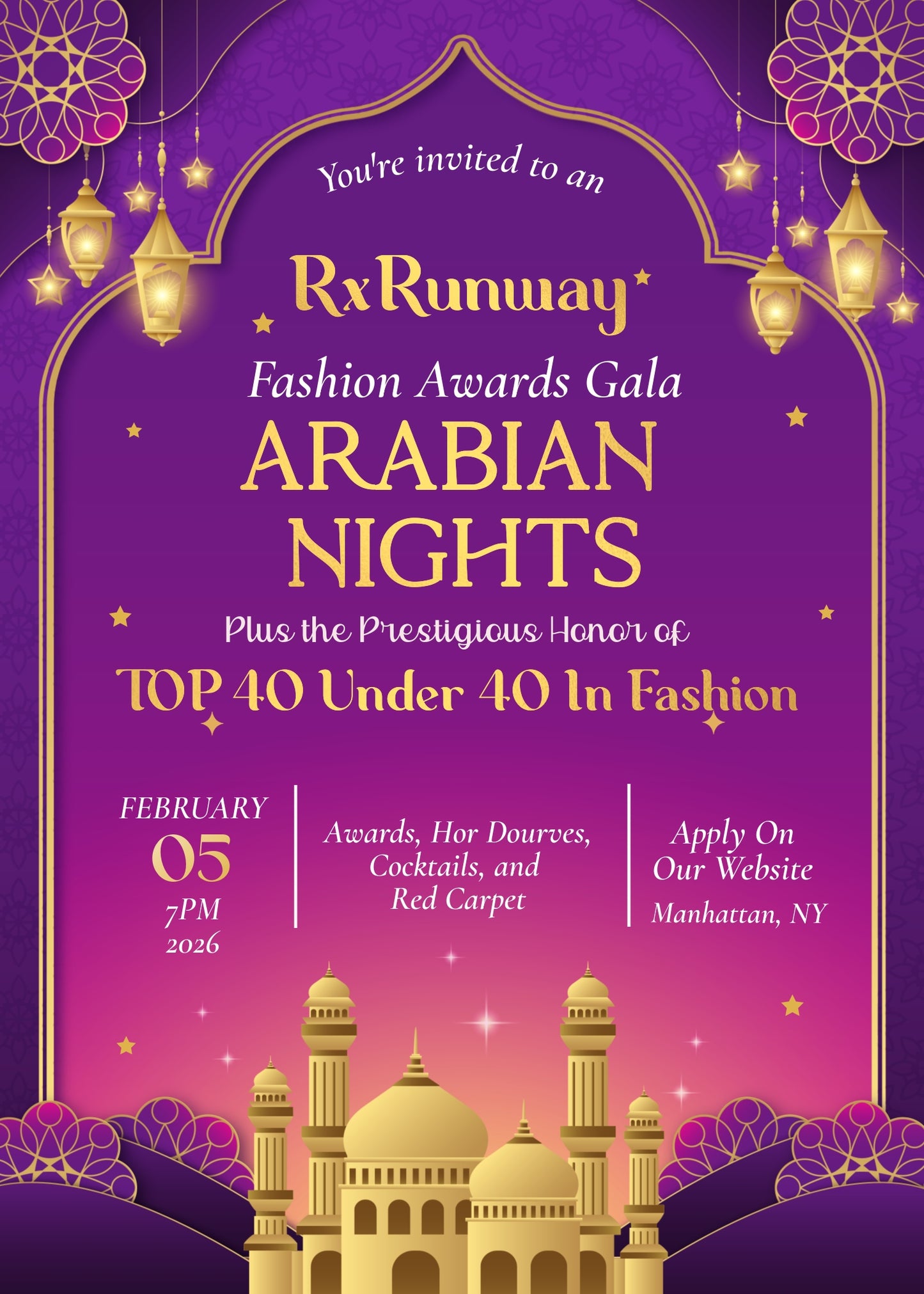 RxRunway Award Fashion Gala Tickets: 02/05/26