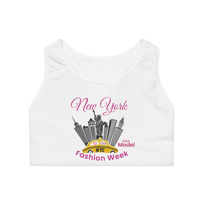 New York Fashion Week Sport Bra in White