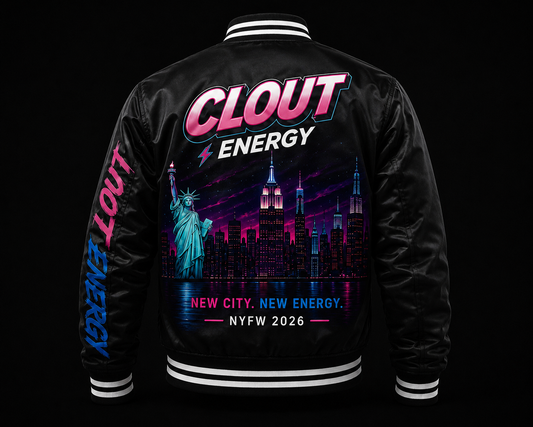 Clout Energy Jacket, Extra Walk at NYFW and Times Square Billboard Feature